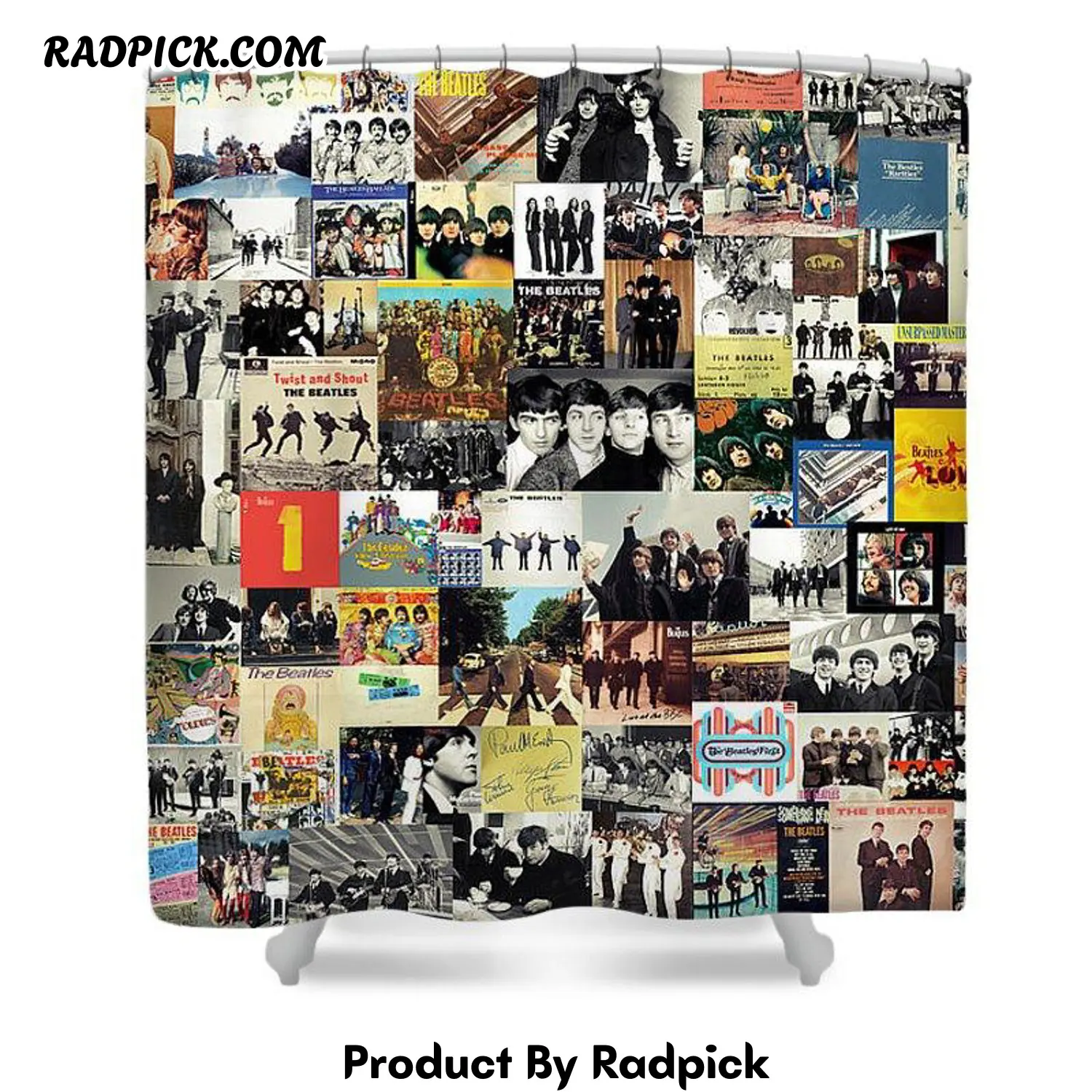 The beatles collage shower curtain set bathroom set for bathroom decor best gift for friends rp38790